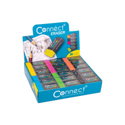 Radír Connect plasztik, 36 db/kínáló doboz 6x6szín, Radír Connect