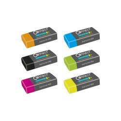 Radír Connect plasztik, 36 db/kínáló doboz 6x6szín, Radír Connect