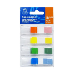 Jelölőcímke 12,5x43mm, 4x36lap, műanyag adagolóban Bluering® Jelölőcímke Bluering