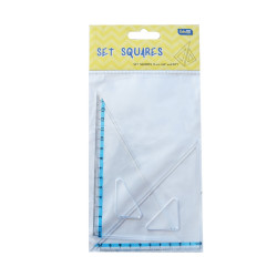 Vonalzókészlet, háromszög 10 cm és 14cm, ( 45°/60° ) 2 db/bliszter Educa Vonalzó, szögmérő Educa