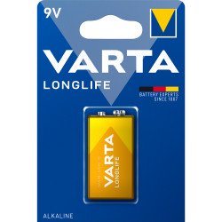 Elem 9V-os 6LR61 E Longlife 1 db/csomag, Varta Elem, akkumulátor, töltő Varta