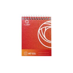 Jegyzettömb spirálozott, A7, 80lap, Bluering® kockás Jegyzettömb Bluering