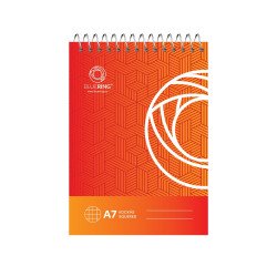 Jegyzettömb spirálozott, A7, 80lap, Bluering® kockás Jegyzettömb Bluering