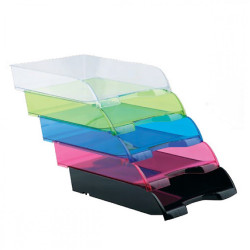 Irattálca műanyag 550 extra széles 345x270x67mm, Bluering®, áttetsző piros Irattálca Bluering