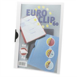 Klipp mappa A4, 60lap Durable Euroclip fehér Gyorsfűző, klip mappa Durable