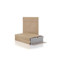 Csomagküldő webshop tasak 250x350x50mm, erős kraft papírból 250 db/doboz, E-green barna Tasak e-Green