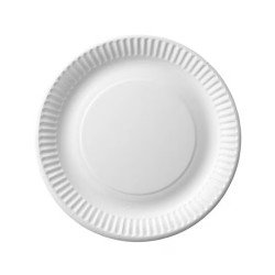 Tányér lapos papír 18 cm 100 db/csomag fehér Asztali kiegészítők, kellékek Egyéb