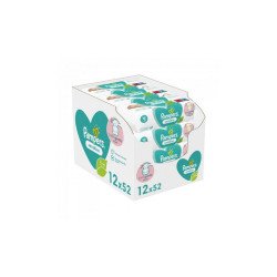 Nedves törlőkendő 12 x 52 lap/doboz Pampers Sensitive Nedves törlőkendők Egyéb