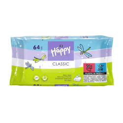 Nedves törlőkendő E-vitaminnal 64 lap/csomag Bella Happy Classic Nedves törlőkendők Bella
