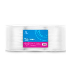 Toalettpapír 2 rétegű közületi átmérő: 19 cm 100 % cellulóz 180 m/tekercs 12 tekercs/csomag Bluering®_hófehér Toalettpapírok Bluering