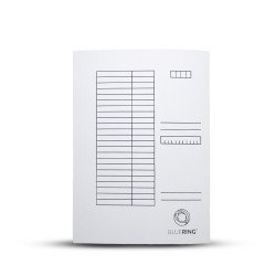 Iratgyűjtő, táblázatos pólyás dosszié A4, 230g. karton Bluering® fehér Pólyás dosszié Bluering