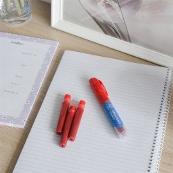Utántöltő patron cserélhető betétes táblamarkerhez Bluering piros Táblamarker Bluering