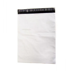 Futártasak, 450x550 + 50 mm. szilikonos záródás Coex Fehér/Fekete Tasak Coex