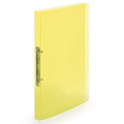 Gyűrűskönyv A4, 2 gyűrűs 2cm gerinc áttetsző PP, Karton P+P Lines sárga Gyűrűskönyv Karton