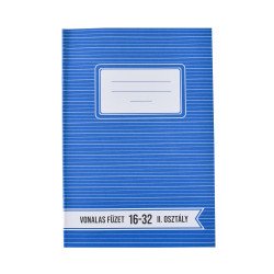 Füzet iskolai A5, 32lap, vonalas 16-32 2.osztályos LYNX Iskolai füzet Lynx