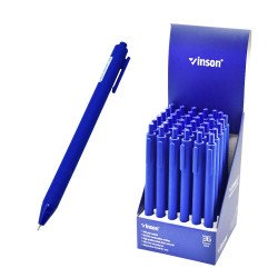 Golyóstoll nyomógombos 0,7mm Vinson Connect S1 kék test Golyóstoll Vinson