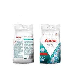 Mosópor 2,7 kg (40 mosás) zsákos fehér ruhákhoz Active White Mosóporok Egyéb