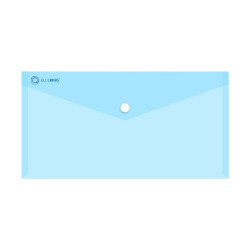 Irattartó tasak DL `csekk` patentos PP Bluering® transzparens kék Irattartó tasak, patentos Bluering