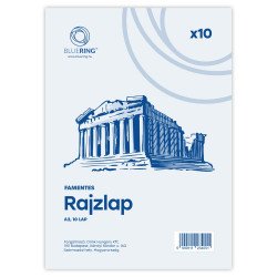 Rajzlap A3, famentes fóliázva Bluering® 10 ív/csomag, Írólap, rajzlap Bluering