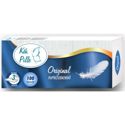 Papírzsebkendő 3 rétegű 100 db/csomag Kék Pille original Papírzsebkendők Egyéb