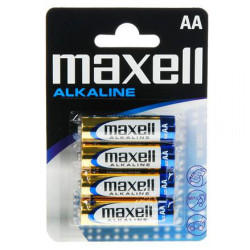 Elem AA ceruza LR6 alkaline 4 db/csomag, Maxell Elem, akkumulátor, töltő Maxell