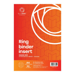 Gyűrűskönyv betét A4, 50lap Bluering® kockás Gyűrűskönyv betét, rovatoltpapír Bluering