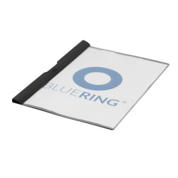 Gyorsfűző klip mappa A4, műanyag 60laphoz fém klippes Bluering® fekete Gyorsfűző, klip mappa Bluering