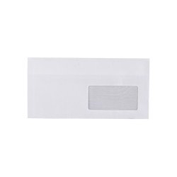 Boríték LA4 öntapadó bélésnyomott jobb ablakos 45x90mm 110x220mm J20A15 Bluering® fehér Boríték Bluering