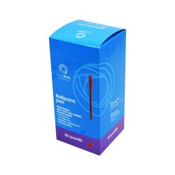Golyóstoll 0,5mm eldobható kupakos kerek test bordázott fogórész Bluering® , írásszín piros Golyóstoll Bluering