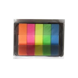 Jelölőcímke 12x50mm, 5x25lap, műanyag adagolóban Bluering® Jelölőcímke Bluering