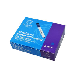 Táblamarker 3mm, mágneses, táblatörlővel multifunkciós Bluering® kék Táblamarker Bluering