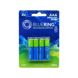 Elem tölthető akku AAA mikro HR03 1200mah 4 db/csomag, Bluering® Elem, akkumulátor, töltő Bluering