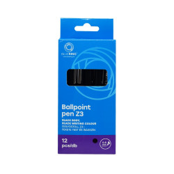 Golyóstoll 0,8mm, nyomógombos műanyag fekete test, Bluering® Z3, írásszín fekete Golyóstoll Bluering