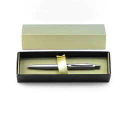 Golyóstoll 0,8mm, fém, rozsdamentes acél test, díszdobozban Bluering® Metal, írásszín kék Golyóstoll Bluering