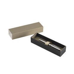 Golyóstoll 0,8mm, fém, rozsdamentes acél test, díszdobozban Bluering® Metal, írásszín kék Golyóstoll Bluering