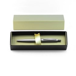 Golyóstoll 0,8mm, fém, rozsdamentes acél test, díszdobozban Bluering® Metal, írásszín kék Golyóstoll Bluering