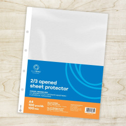 Genotherm lefűzhető, A4, 100 micron narancsos belül 2/3 részben nyitott 4 lyukú Bluering® 100 db/csomag, Lefűzhető genotherm Bluering