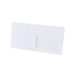 Boríték LA4 szilikonos bélésnyomott jobb ablak 45x90mm 110×220mm J20A15 Bluering® fehér Boríték Bluering