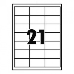 Etikett címke, 63,5x38,1mm, 100 lap, 21 címke/lap Etikett - címke Egyéb
