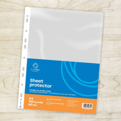 Genotherm lefűzhető, A4, 60 micron víztiszta Bluering® 100 db/csomag, Lefűzhető genotherm Bluering