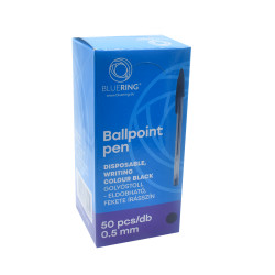 Golyóstoll eldobható kupakos Bluering® írásszín fekete Golyóstoll Bluering