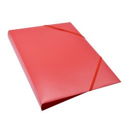 Gumis mappa A4, műanyag gerincvastagított 15mm, Bluering® piros Gumis mappa Bluering