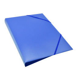 Gumis mappa A4, műanyag gerincvastagított 30mm, Bluering® kék Gumis mappa Bluering