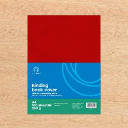 Hátlap, A4, 230 g. bőrhatású 100 db/csomag, Bluering® sötétpiros Kötészeti kellék Bluering