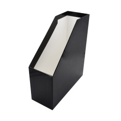 Iratpapucs 9cm, karton, lakkozott Bluering® fekete Iratpapucs Bluering