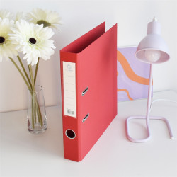 Iratrendező A4, 5cm, két oldalt PP borítás, Bluering® Premium piros Iratrendező Bluering