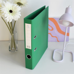 Iratrendező A4, 5cm, két oldalt PP borítás, Bluering® Premium zöld Iratrendező Bluering