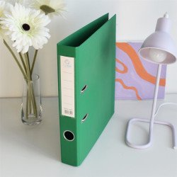 Iratrendező A4, 5cm, két oldalt PP borítás, Bluering® Premium zöld Iratrendező Bluering