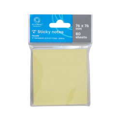 Jegyzettömb öntapadó, 76x76mm, 80lap, `Z` Bluering® , sárga Öntapadó jegyzettömb Bluering