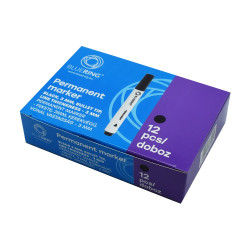 Alkoholos marker 3mm, kerek végű Bluering® fekete Permanent marker Bluering